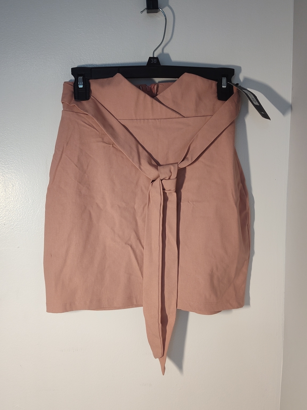 Fashion Nova Rose Pink Tie-Front Mini Skirt #584
